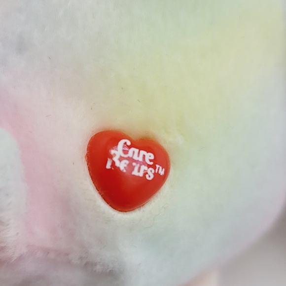 9" CARE BEARS 2004 True Heart Bear Rainbow multi-color plush.***not the talking - Picture 3 of 8
